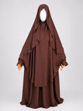Brown khimar + Niqab set