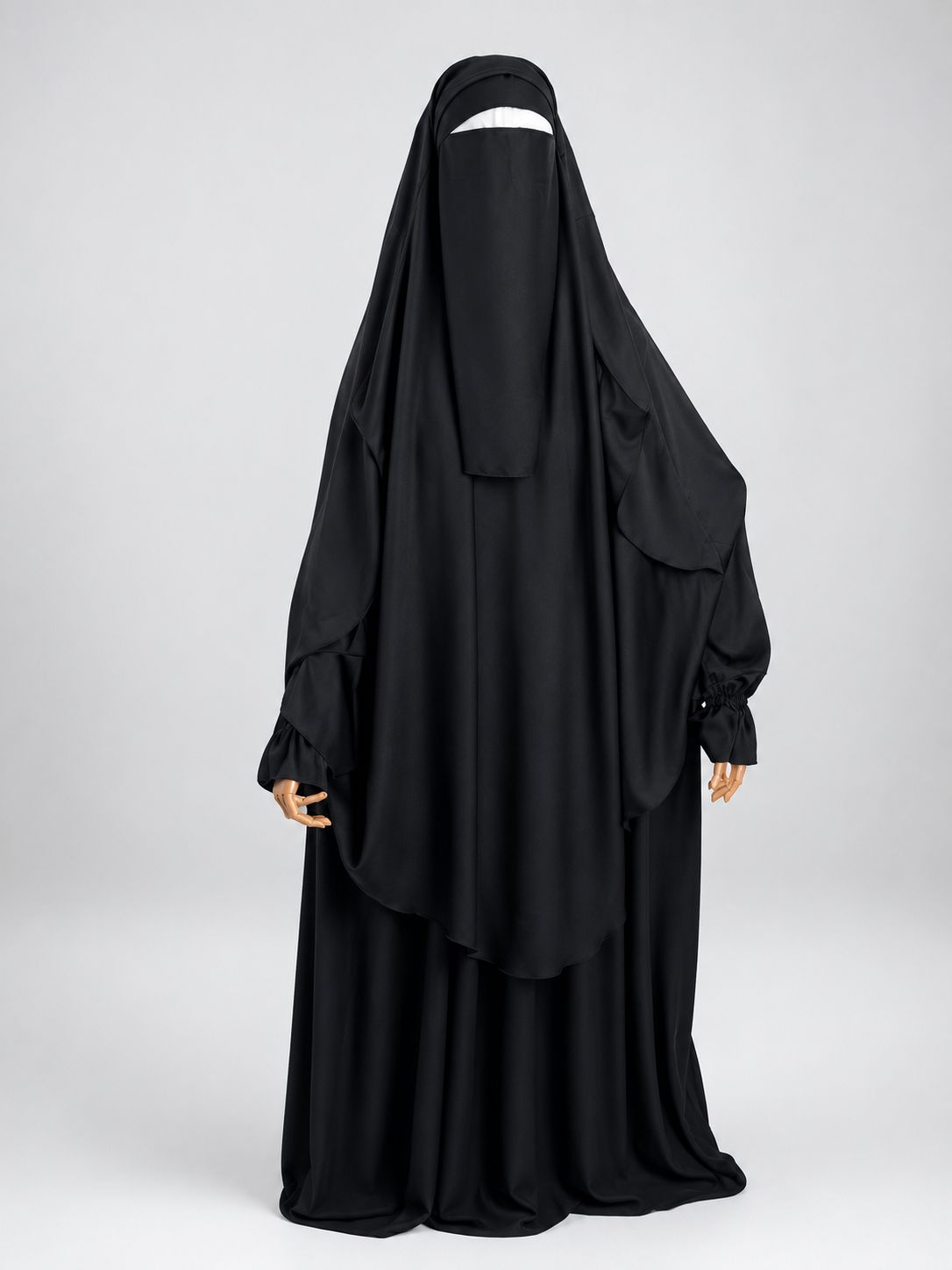 BLack Khimar + Niqab Set