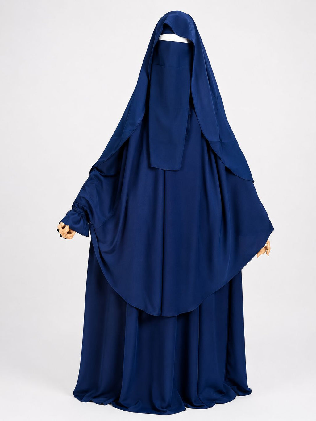 Navy Blue Khimar + Niqab Set