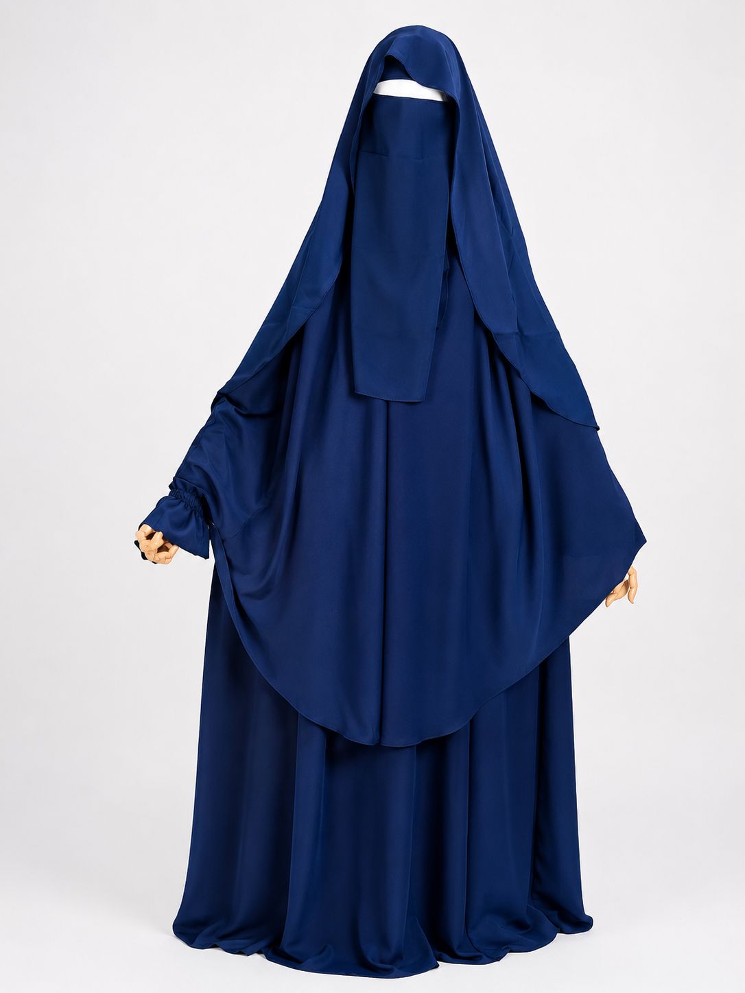 Navy Blue Khimar + Niqab Set