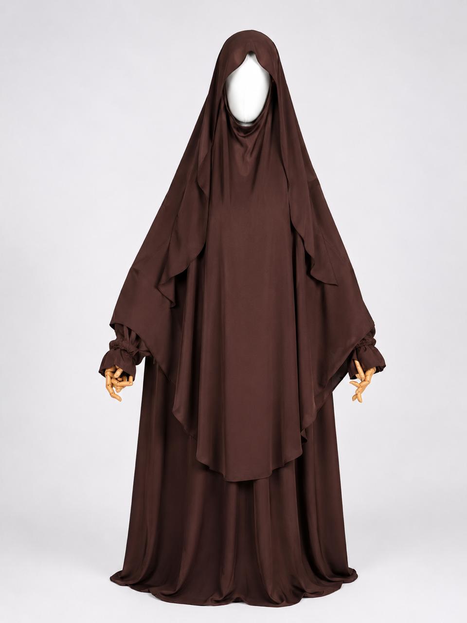 Brown khimar + Niqab set